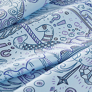 Please Hold The Line scarf 90 - Blue | Hermès Canada